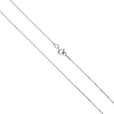 £43 • Buy 9ct White Gold Hammered Trace Chain 16 - 24 Inches