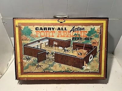 Vintage 1967 Marx Carry All Action Fort Apache Playset W/ Various Accessories • $49.95