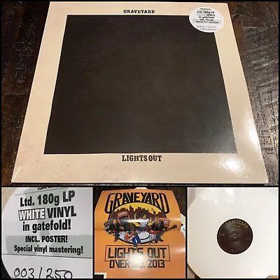 $100 • Buy GRAVEYARD Lights Out LP 180 Gram White Vinyl #/250 SEALED W/ Poster-uncle Acid