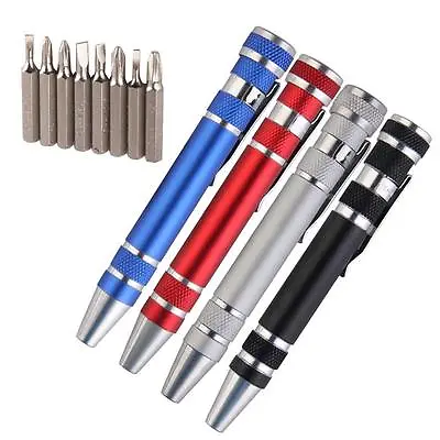 8 In1 Mini Gadgets Electric Repair Tools Pen Precision Screwdriver Set NEW • $3.54