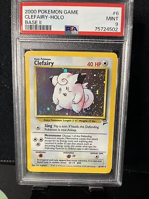 2000 Pokémon Base Set 2 Clefairy Holo PSA 9 MINT • $64.99