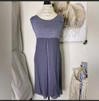 My Merino Sleeveless Dress Size Small/medium Empire Waist With Silk Overlays  • $60