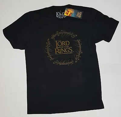 Lord Of The Rings Logo 100% Official Black T-shirt • £16.99