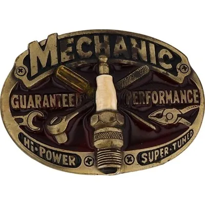 Mechanic Muscle Sports Car Truck Semi Trucker Funny 1980s Vintage Belt Buckle • $25