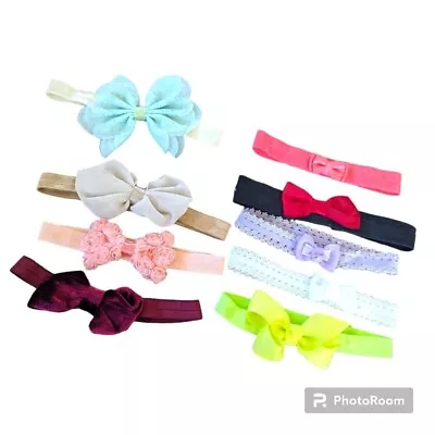 Baby Headband Bundle #8 Multicolor Skinny Band 9 Pieces • $15