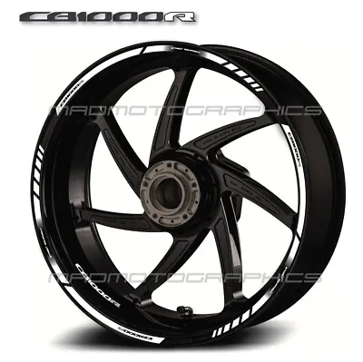 CB1000R Motorcycle Wheel Decals Rim Stickers For Honda CB1000R Laminated White • £27.48