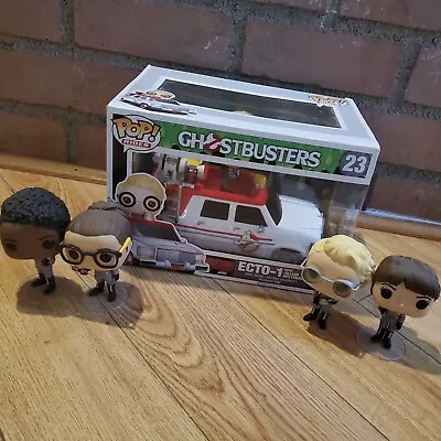 5 Piece LOT Funko Pop! Rides Ghostbusters Dr Jillian Holtzmann Ecto-1 #23 + Team • £17.85