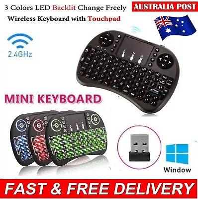 Mini Wireless Keyboard Remote Mouse Touchpad 2.4GHz For Smart TV I8 Android Box • $17.99