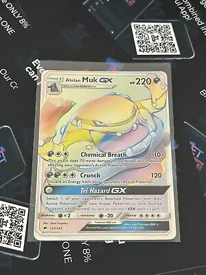 £9.50 • Buy Pokémon Sun & Moon Burning Shadows Alolan Muk GX 157/147 Mint/NM Secret Rare