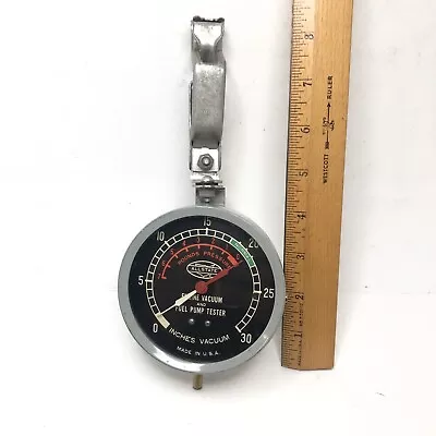 $19.95 • Buy Vintage Allstate Engine Vacuum & Fuel Pump Tester Gauge 0-30 PSI Made In USA