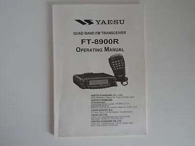 Yaesu Ft-8900r (genuine Print Instruction Manual Only)- Radio-spares-ireland • £19.99