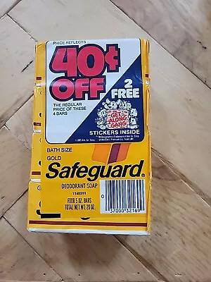 Safeguard BEIGE VTG Soap NOS Super Size 4 Pk. Sealed Box 5 OZ Discontinued 1980s • $19.99