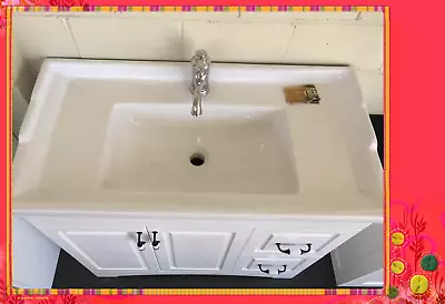 French Provincial Bathroom Vanity Ceramic Top Louice 900 Basin Only A Grade • $290