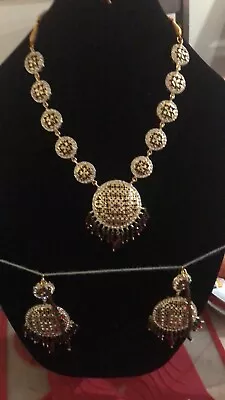 India. Bengali And Pakistani Hydrabadi Jewelry Set With Mang Tika • $22