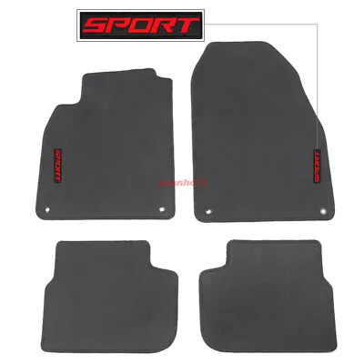 For 03-11 Saab 9-3 Gray Floor Mats Carpet Front Rear Nylon Non-slip W/ Red Sport • $56.04