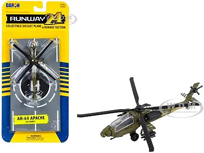Boeing Ah-64 Apache Helicopter  Us Army  Diecast Model By Runway24 Rw010 • $7.99