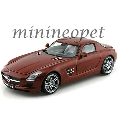 Motormax 79162 Mercedes Sls Amg Gullwing 1/18 Diecast Model Car Chocolate Brown  • $31.90