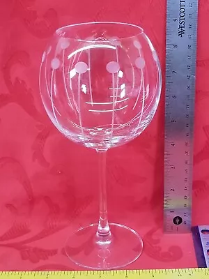 Mikasa Cheers Balloon Wine Glasses 24.5 Oz Goblets Dots With Vertical Lines • $15.40