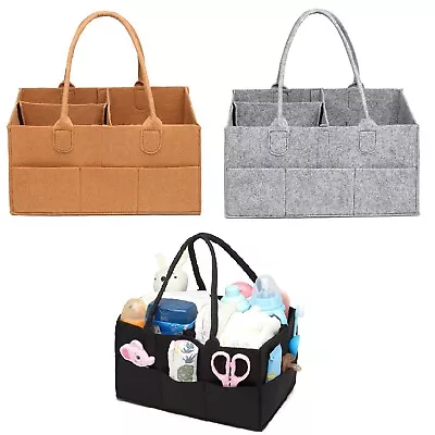 £7.99 • Buy Baby Diaper Organizer Changing Nappy Caddy Felt Kids Storage Carrier Bag