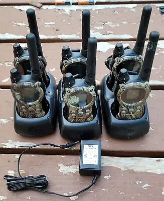 Lot Of 6 Motorola T9500 T9550 XL Camo 2 Way Radios + 3 X CH610D Charging Docks • $119.99