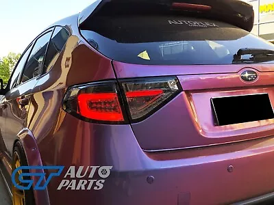 Smoke (Red Bar) LED Taillights Dynamic Signal For 08-13 Subaru Impreza WRX RS G3 • $699