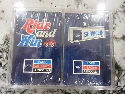 VTG Ford Mercury Lincoln Ride & Win Playing Cards Sealed Case 1970s Dealer Promo • $22.99