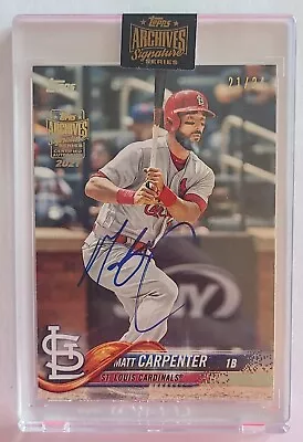 Matt Carpenter St. Louis Cardinals  2021	Topps Archieve Signature Series 21/24 • $18.10