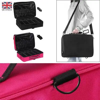 Large Beauty Make Up Nail Tech Cosmetic Box Artist Vanity Case Storage Bag UK • £25.25
