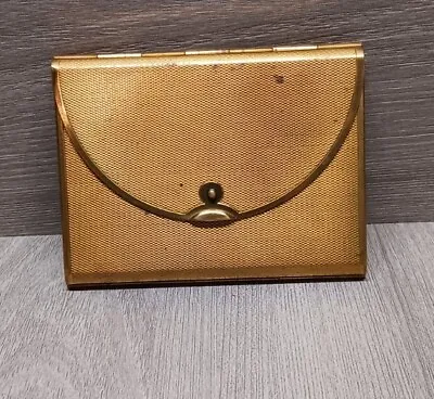 Vintage Signed Coty Brass Compact Powder EUC No Mirror • $10