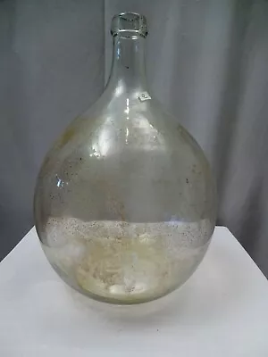 Antique Carboys And Demijohns French Glass Large Wine Bottle Flask Clear Rare 12 • $393.56