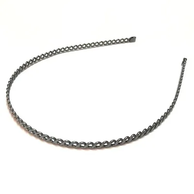 Women's Thin Slim Headband Metal Hair Band Curly Wavy Gold Silver Made In France • $29.99