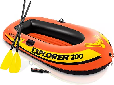 Bote Inflable Con Remos Balsa Bote De Pesca Resistente Durable Bomba De Aire • $47.57