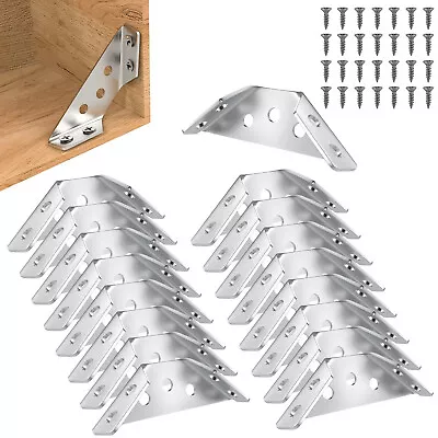 Universal Furniture Corner Connector Stainless Steel Corner Braces For Cabinets • $13.09