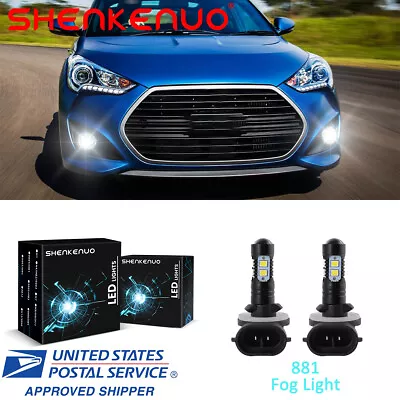 For Hyundai Veloster W/o Projector-type 2012-2017 881 LED Fog Lights Bulbs Kit • $14.91