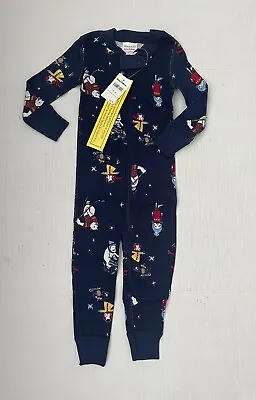 Hanna Andersson Snow Day Print Zipper Pajama 80 (18-24mo) NWT • $25