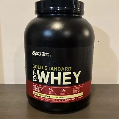 Optimum Nutrition Gold Standard Whey Protein Powder 5 Lbs Vanilla Ice Cream • $60