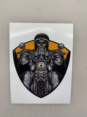$3.61 • Buy Motorcycle Skull Sticker Harley Davidson Style Tank Helmet Pannier Decal Rider