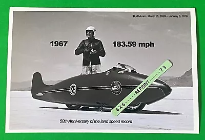 Found 4X6 PHOTO Old Burt Munro Fastest Indian Motorcycle Bonneville Speed Record • $3.29
