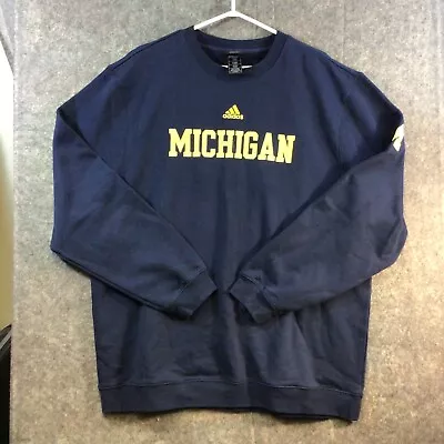 Adidas Sweatshirt Mens XL VTG University Of Michigan Sweater 2005 USA Football • $33.99