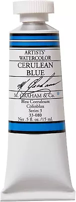 M. Graham 1/2-Ounce Tube Watercolor Paint Cerulean Blue • $23.34