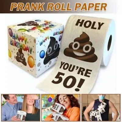 $14.23 • Buy Decoration Funny Paper Towel Roll Printed Funny Birthday Rolls Toilet Paper