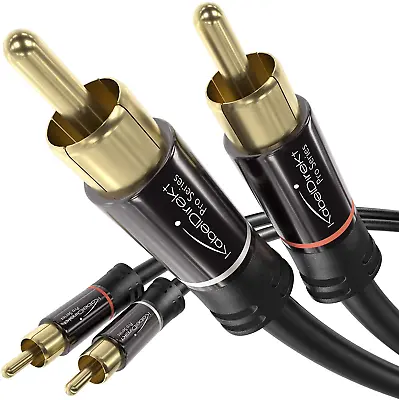 Kabeldirekt – 3M – Rca/Phono Cable 2 To 2 Rca/Phono Stereo Audio Cable (Coax C • £16.47