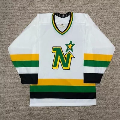 Vintage Minnesota North Stars CCM Maska Hockey Jersey Small White NHL 81-91 MiC • $81.28