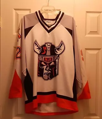 Unknown Minor League Hockey Jersey Size Men's Adult Medium 48; Black Grey Orange • $39.99