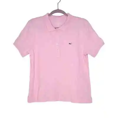 VINEYARD VINES Heritage Short Sleeve Polo Shirt Pique Knit Light Pink Women's M • $18.97