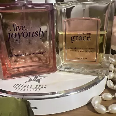2 X Philosophy Perfumes : Live Joyously Eau De Parfum Spray 2 Oz & Amazing Grace • $49.99