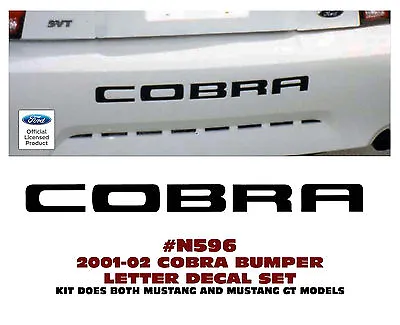 N596 2001 2002 Ford Mustang - Cobra - Rear Bumper Letter Decal Kit • $27.95