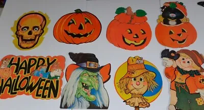 Lot Of 8 Vintage 1980s Die Cut Halloween Decorations • $24