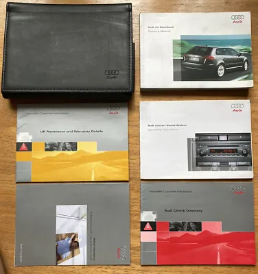 $23.36 • Buy Audi A3 Sportback Owners Handbook/Manual & WALLET 04-08.