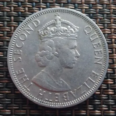 Malaya & British Borneo 1957 50 Cents Queen Elizabeth Coin • $20
